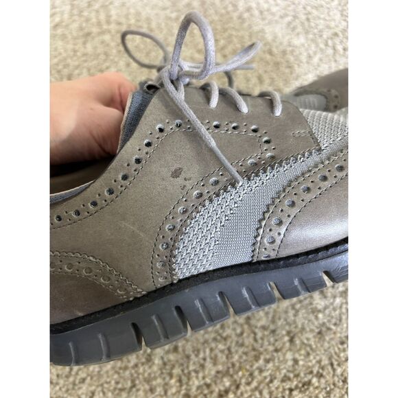 Cole Haan Zerogrand Wingtip Oxford Dress Shoes Ivory Barley Mens Size 9 - Picture 10 of 11